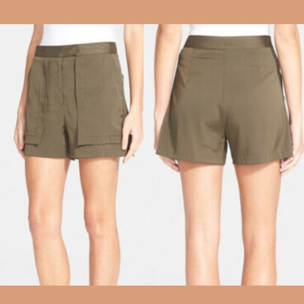 NWD! $225 Halston Heritage Patch Detail Shorts Sage [ SZ‎ 4 ]